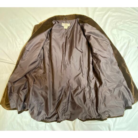 Vintage BJ BARRETT Brown Velour 2-Button Blazer - Women’s Sz 18 EUC - Picture 3 of 8